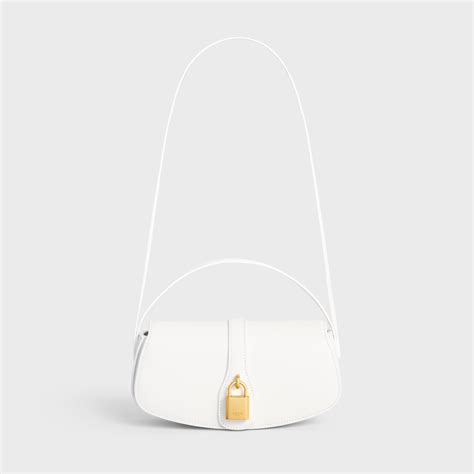 CELINE Smooth Calfskin Tabou Clutch On Strap .